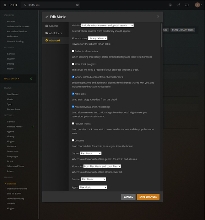 Plex-Manage-Library-Music