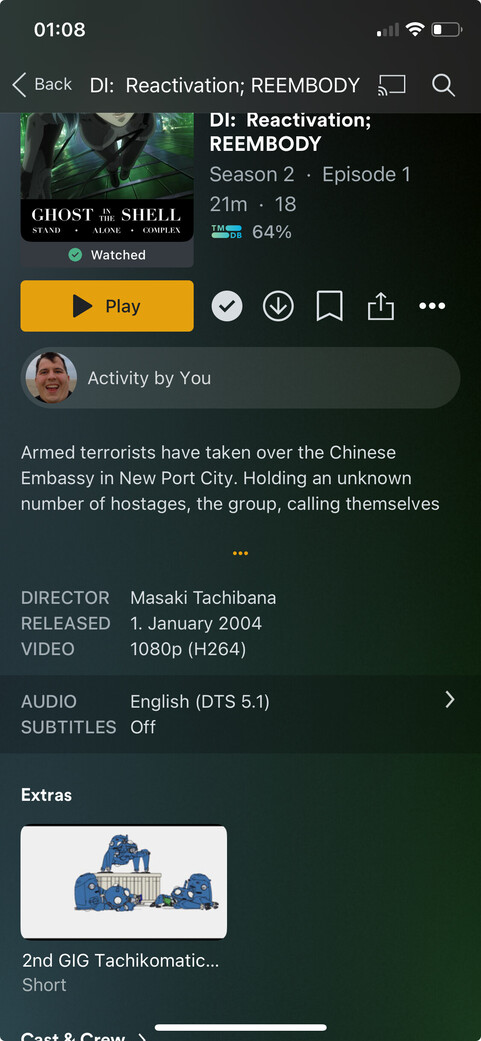 local extra (episode level) - iOS client