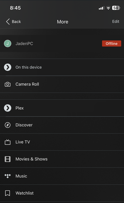 Iphone constantly says server is offline