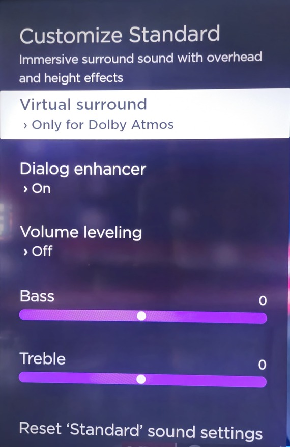 Roku Pro TV Sound Custom