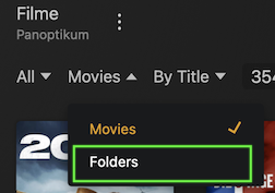 Presentation Mode for a movie library