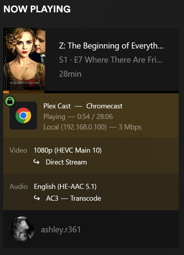 Plex Dashboard Previous Android Client 10.26.0 Not Transcoding 20250429