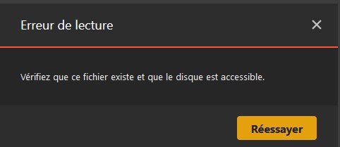 Erreur de lecture