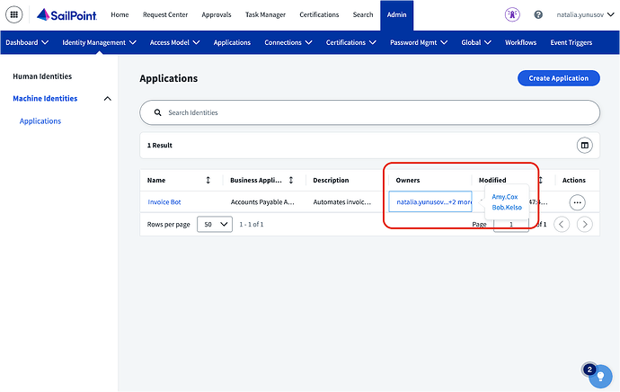 Application Grid View with Multiple Owners