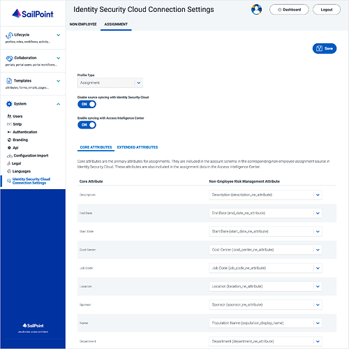 Identity Security Cloud Connection Settings - Assignment
