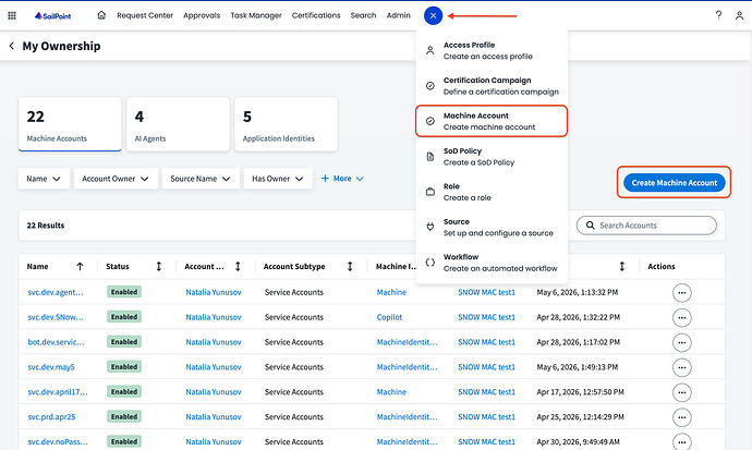 Create Machine Account