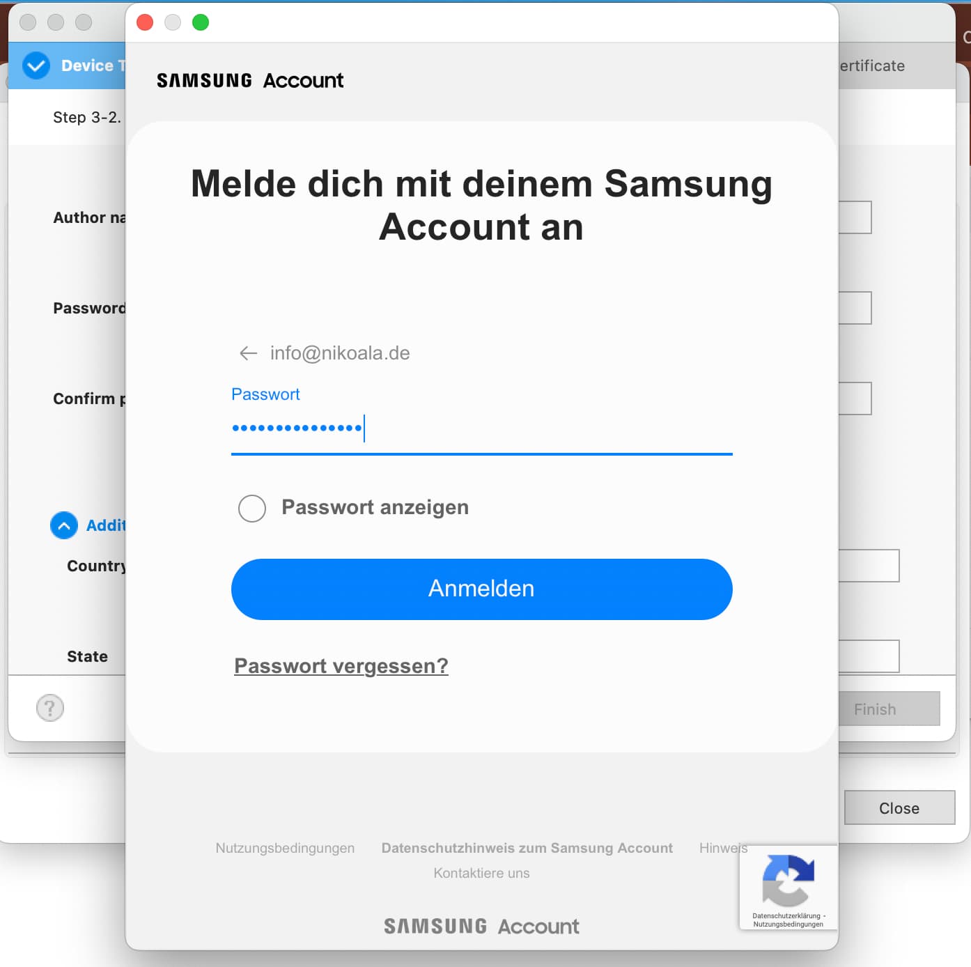 MacOS Server Response Code 401 When Creating Certificate Smart TV 