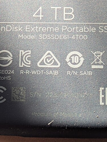 SanDisk SSD Serial