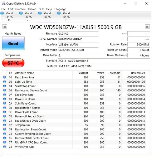 CrystalDiskInfo - WD My Passport 5TB