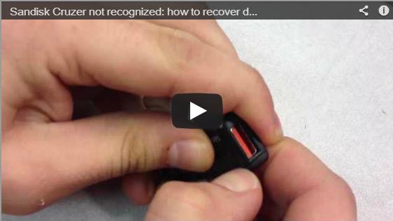 sandisk cruzer not recognized