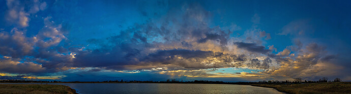 Gray's Pond, Sunset, Panorama, 2022-05-08