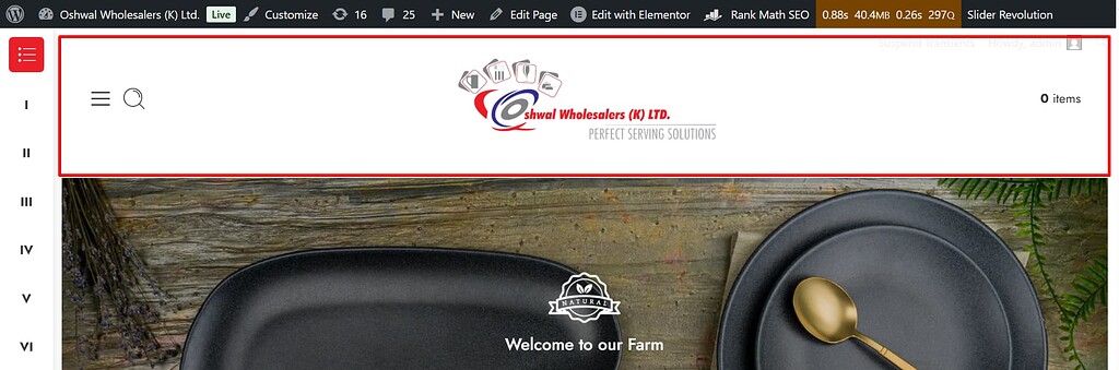 Custom CSS Code to apply Header transparency