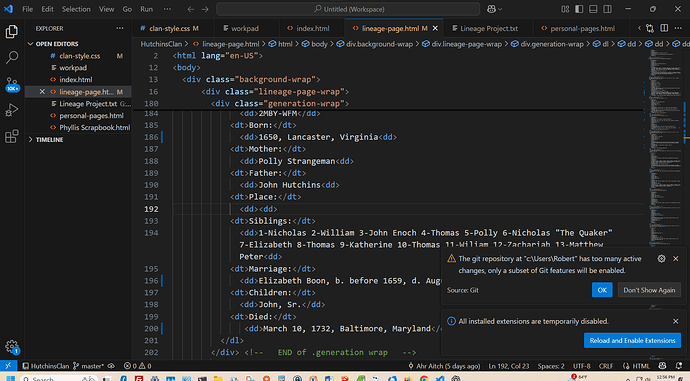 VSC 3June after code disable-extensions