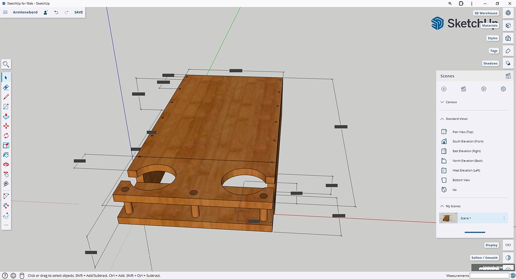 Measurements get grayed out when trying creating a scene Sketchup