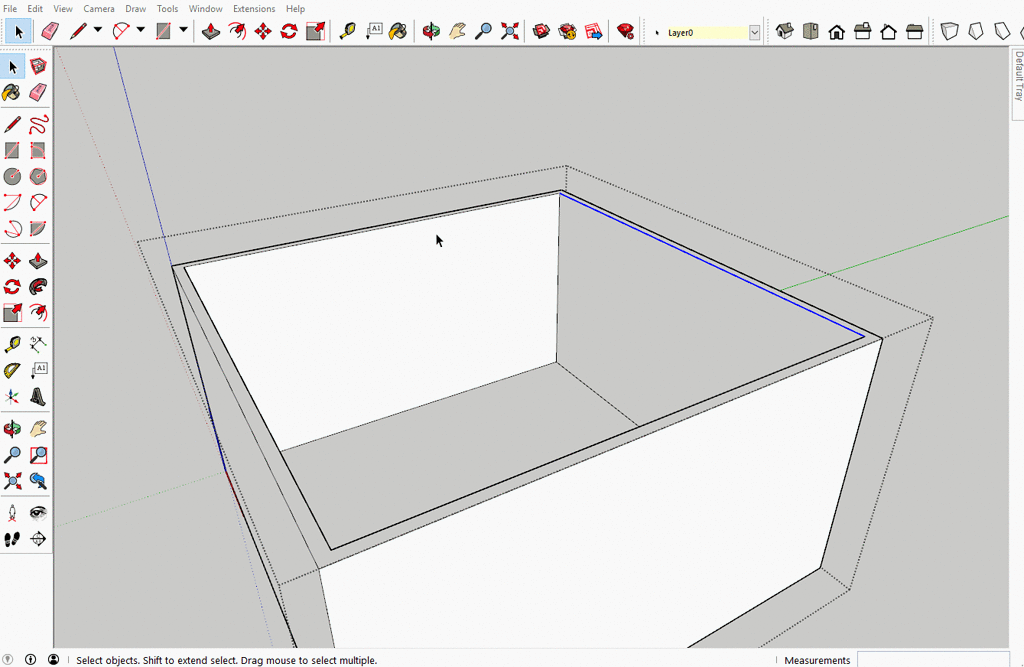 Copied line disappears when moved specified distance SketchUp