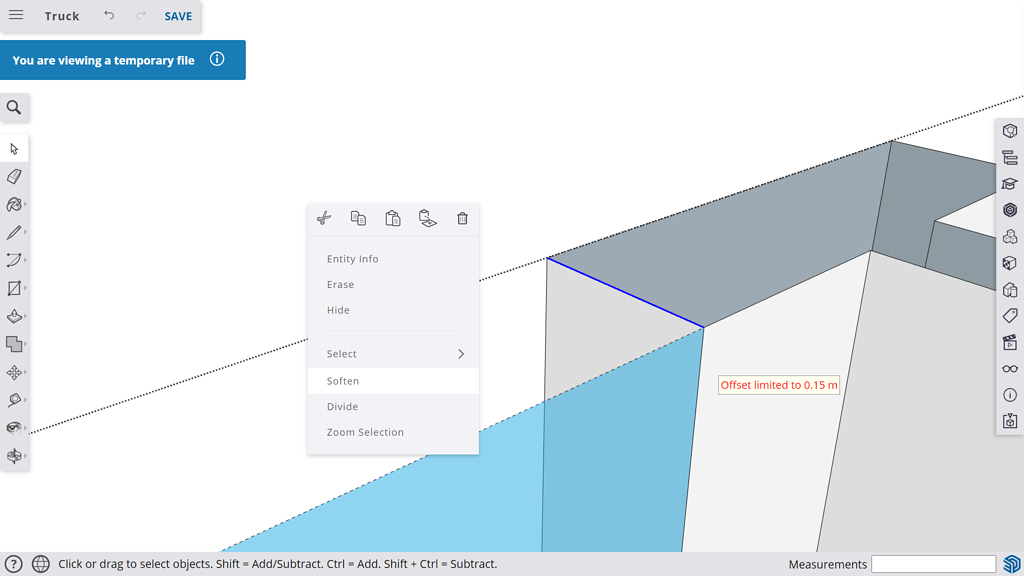 Difference between "E+ctrl" and "soften (line)" SketchUp SketchUp