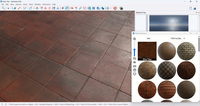 SketchUp 2026 - Material Browser Plugin - Photoreal