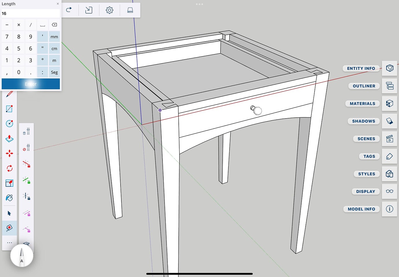 iPad freezes scaling image with tape measure SketchUp for iPad