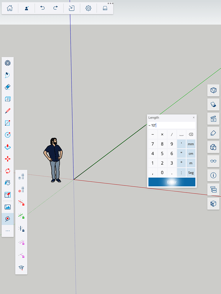 iPad freezes scaling image with tape measure SketchUp for iPad