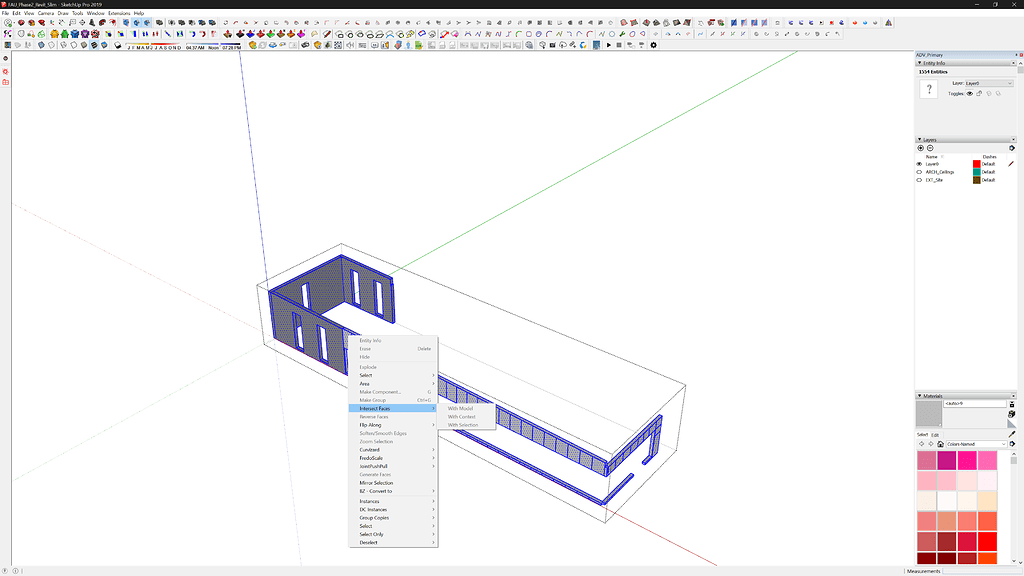 Intersect Faces and other Menu Items Greyed Out SketchUp SketchUp