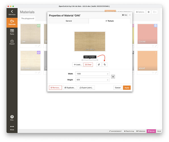 Rotate your texture to be sure that grain is horizontal.