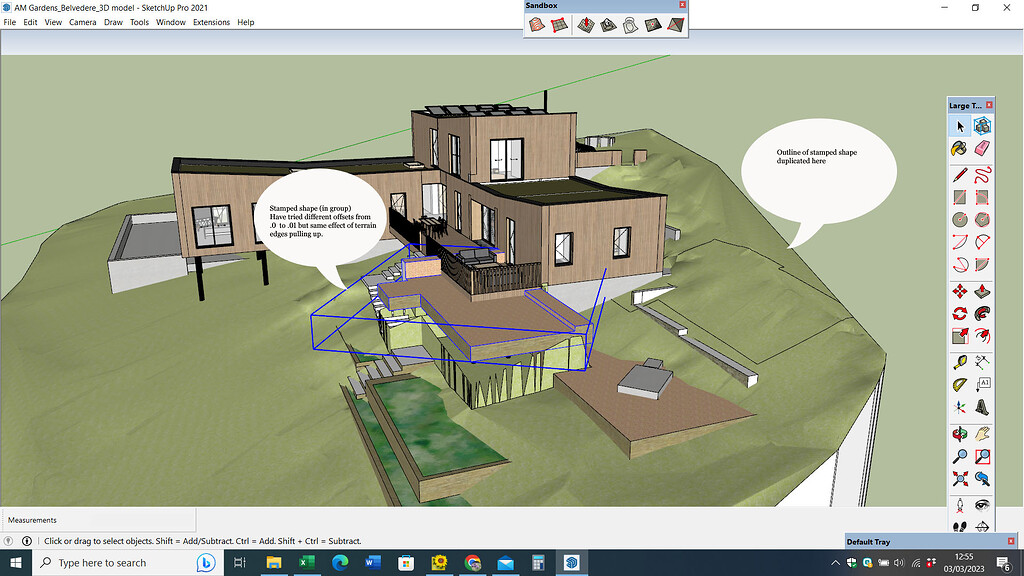 Help with stamp tool in terrain SketchUp SketchUp Community