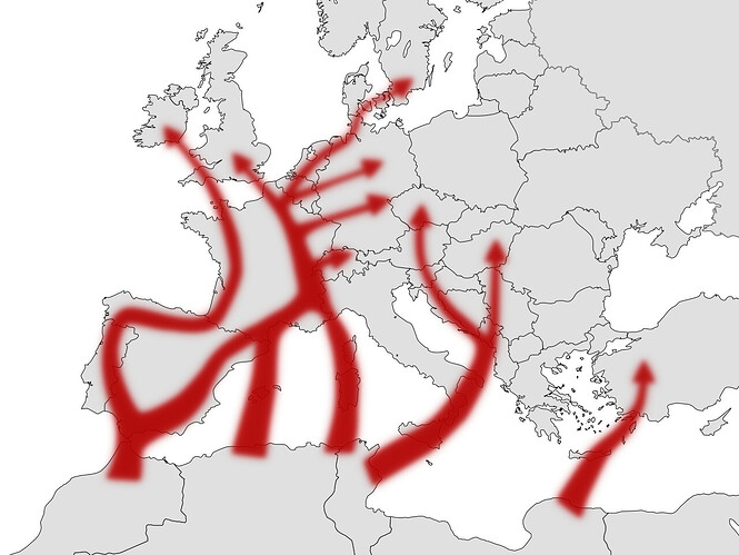 Vanessa_cardui_migration_in_Europe-blank_map.svg
