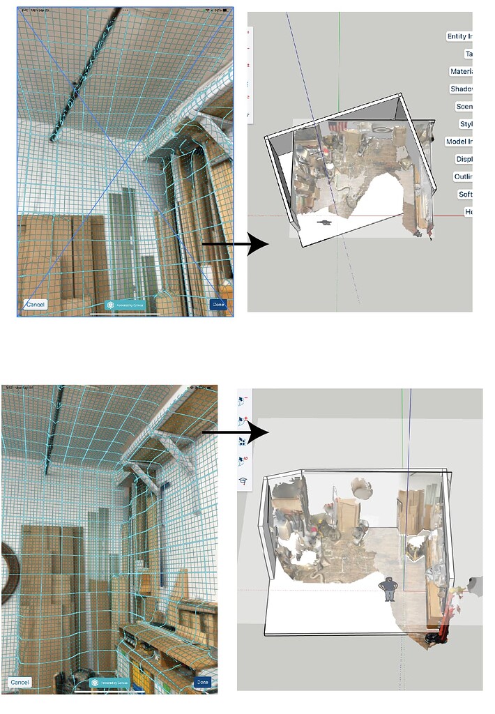 iPad Scan to Design model not aligned with scan? SketchUp for iPad