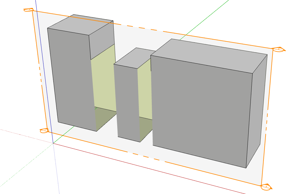 Is there a way to have a single section line at the edge of multiple ... image.