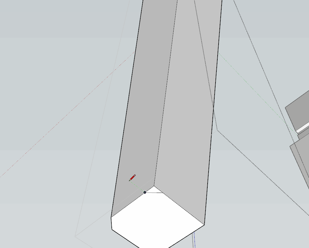 How to create chamfer on tapered edge? (woodworking) SketchUp Free
