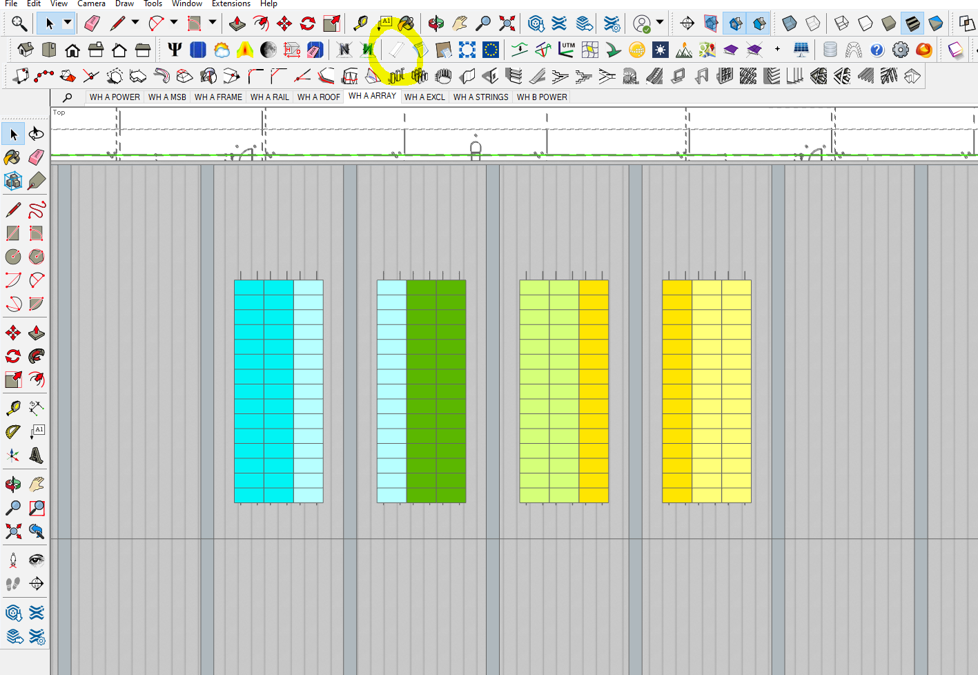 Assigning different materials to the same component using scenes