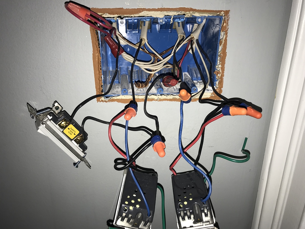 GE Smart Dimmer 4Way switch, 2 add on switches, Smart Fan switch, so confused by current wiring