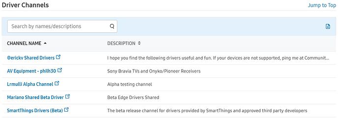 my_smartthings_com-advanced Hub Driver Channels