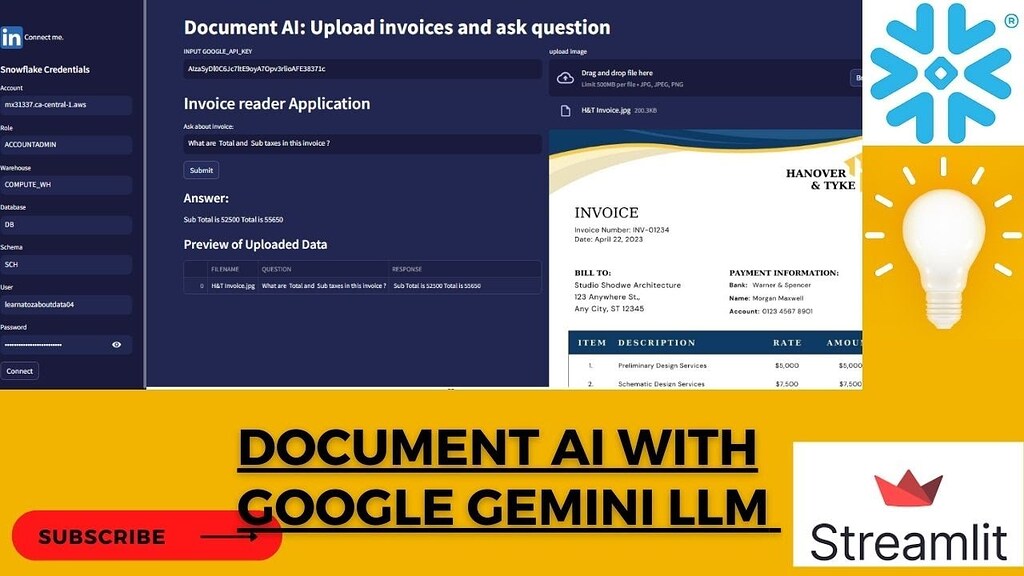 Mysnowsight way to run parallel queries upload xls and document ai