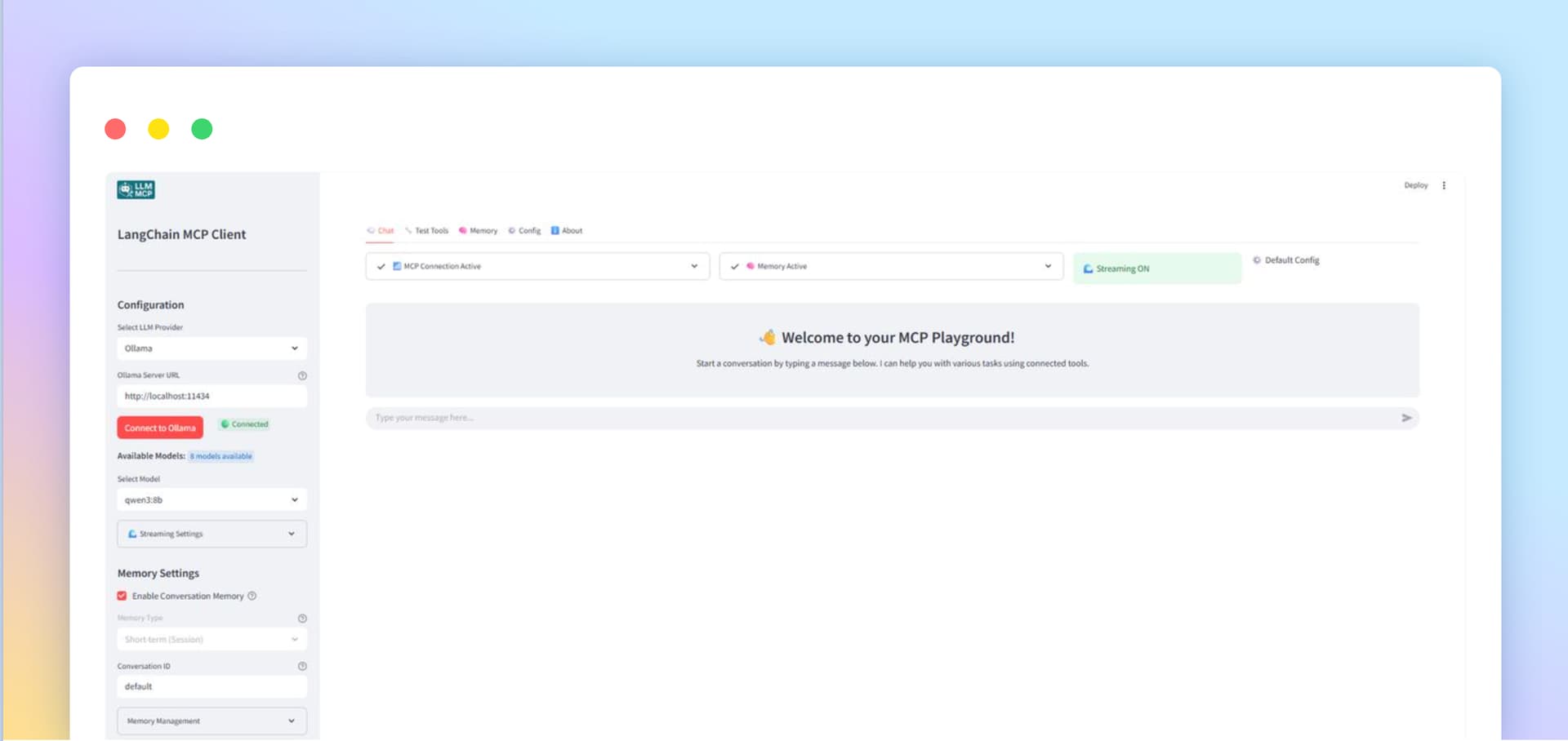 MCP Client Playground