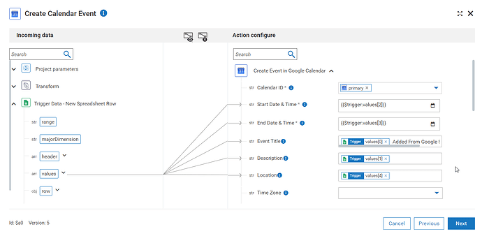 Google Calendar connector configuration