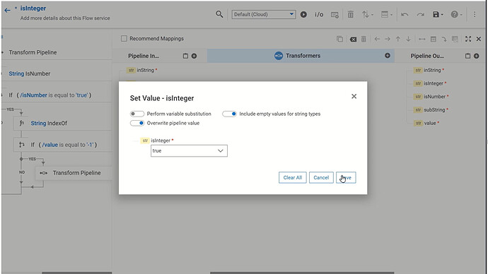 Set isInteger output value