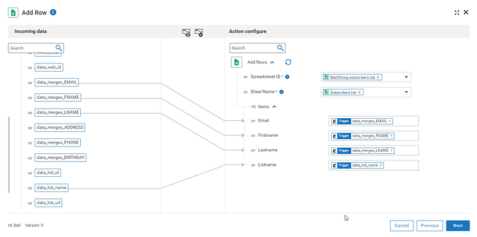 Google Sheets connector configuration