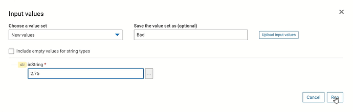 "Bad" input data