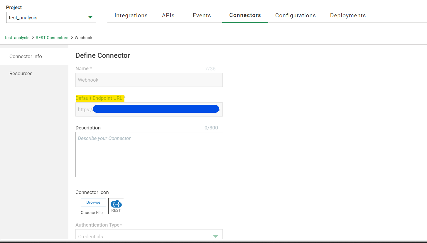 Default Endpoint URL in Rest Connector is not editable in webMethods.io