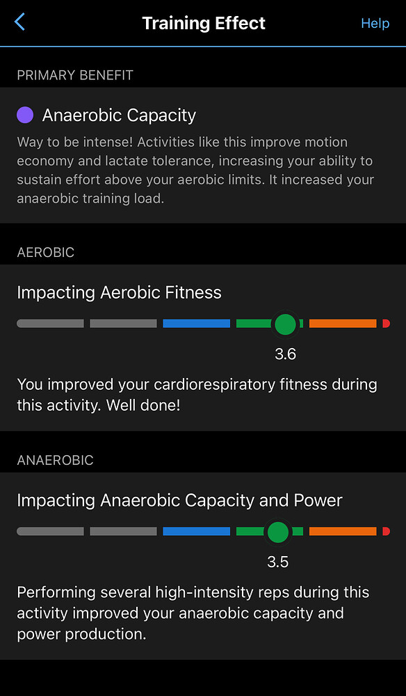 Garmin anaerobic, aerobic & endurance Training TrainerRoad