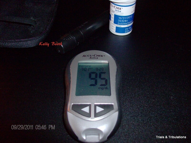 AccuChek Aviva blood sugar of 95