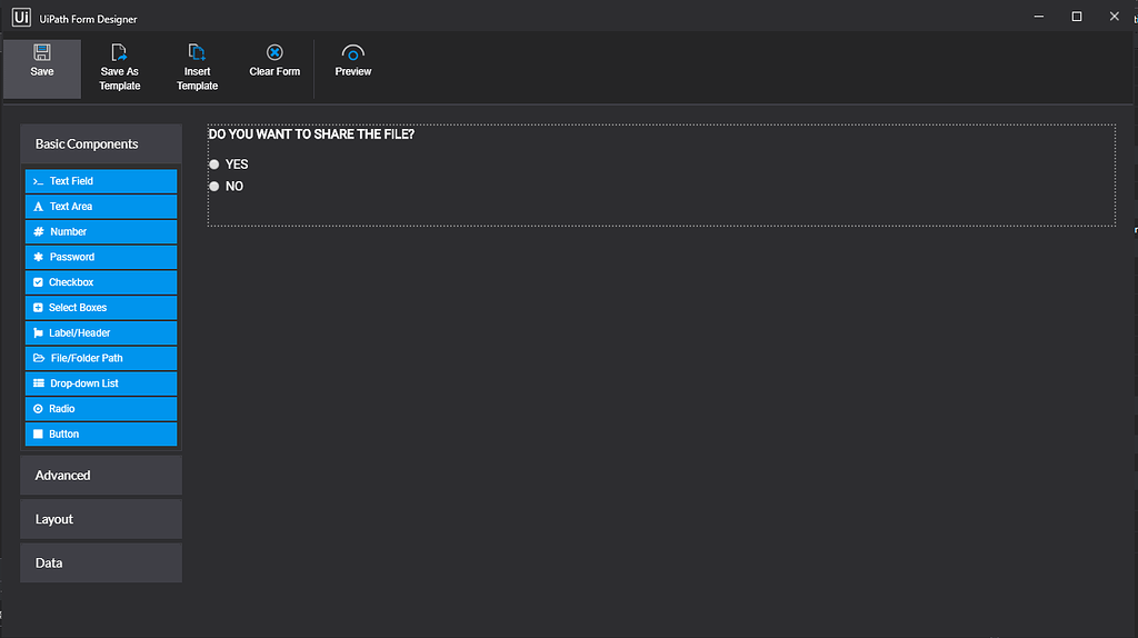 How to use condition in uipath forms? - StudioX - UiPath Community Forum