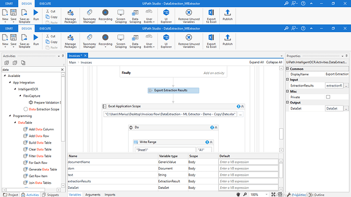 Processing of variable of 'dataset' type into excel - Academy Feedback ...