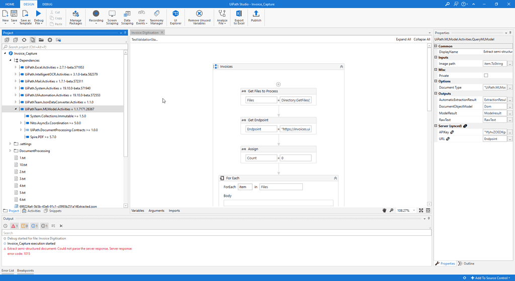 Extract Semi Structured Data - Server Error - Help - UiPath Community Forum