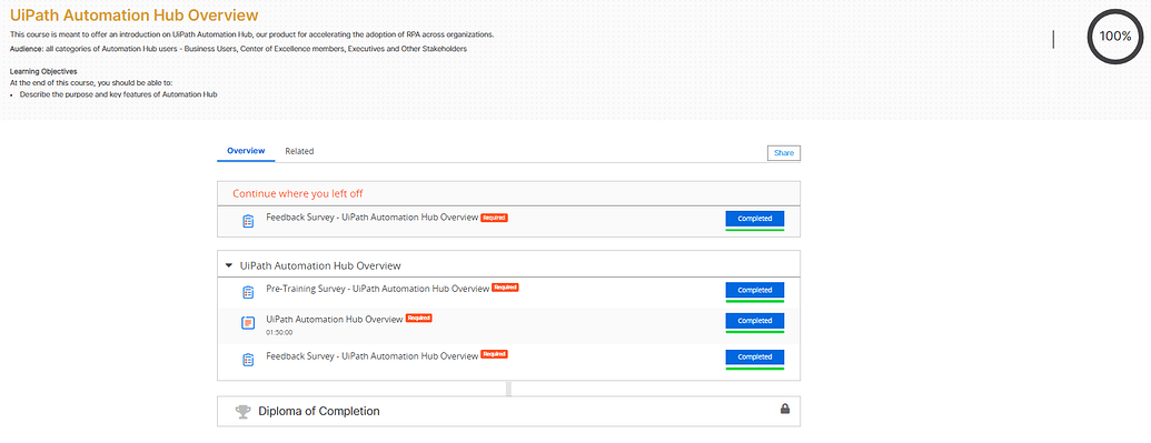 UiPath Automation Hub Overview Course - Feedback Space - Academy ...