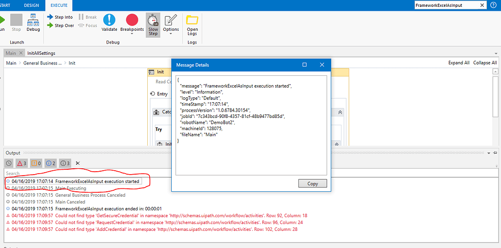 How can we find log generation activity in Re Framework Help UiPath Community Forum