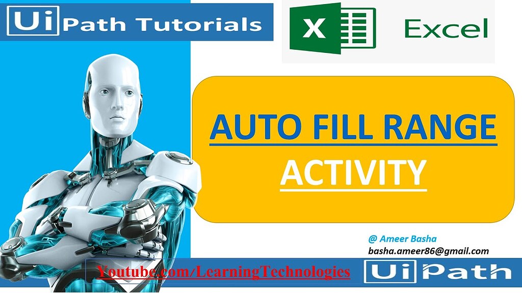 UiPath Tutorial Day 30 Auto Fill Range Activity Video Tutorials
