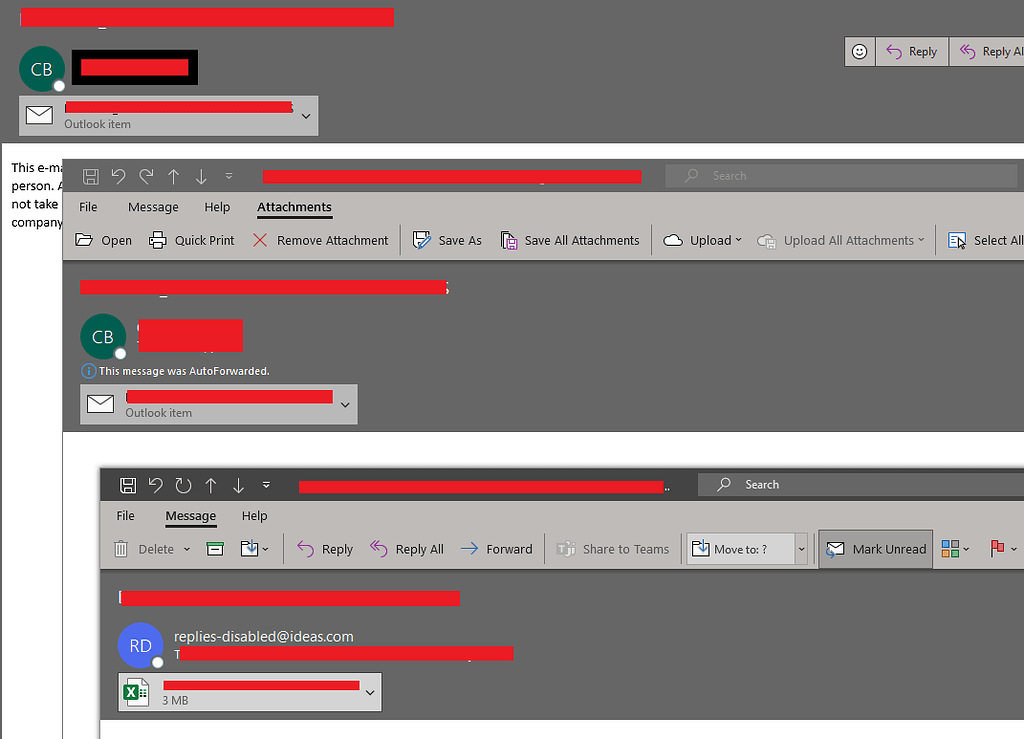 Email attachment buried in auto forwarded email studio uipath