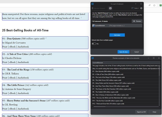 For Each UI Element
